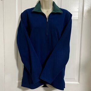 Patagonia Vintage Men’s Capilene Quarter Zip Fleece Jacket Blue Green Medium U